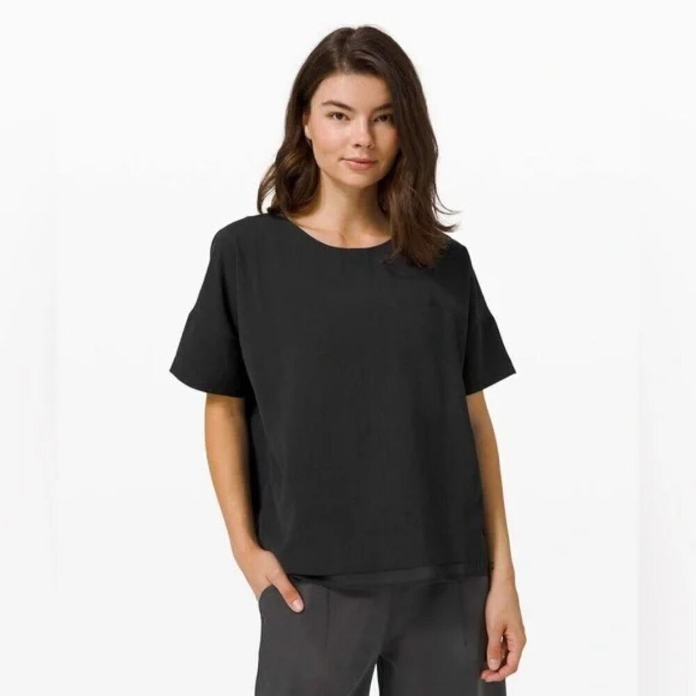 LULULEMON - Shift in Time Short Sleeve Black - Picture 1 of 11